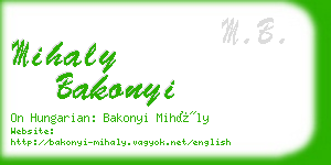 mihaly bakonyi business card